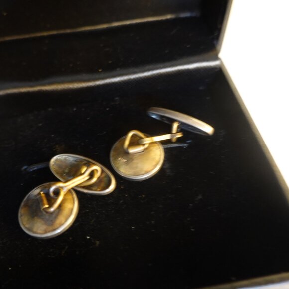ART DECO 1920'S Cufflinks With Gemstones - Picture 2 of 3